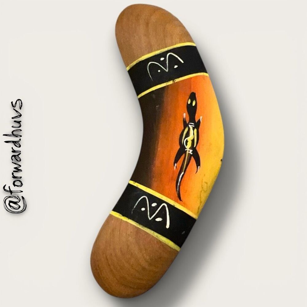 Bundle Sale 3 for $15 | Hand-Painted Australian Boomerang – 6” – Vintage Souveni